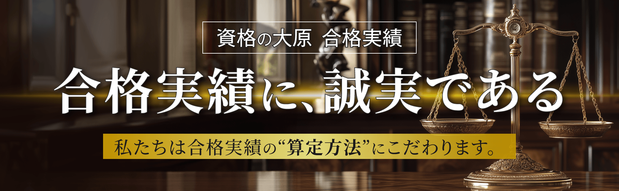 私たちは合格実績の“算定方法”にこだわります。