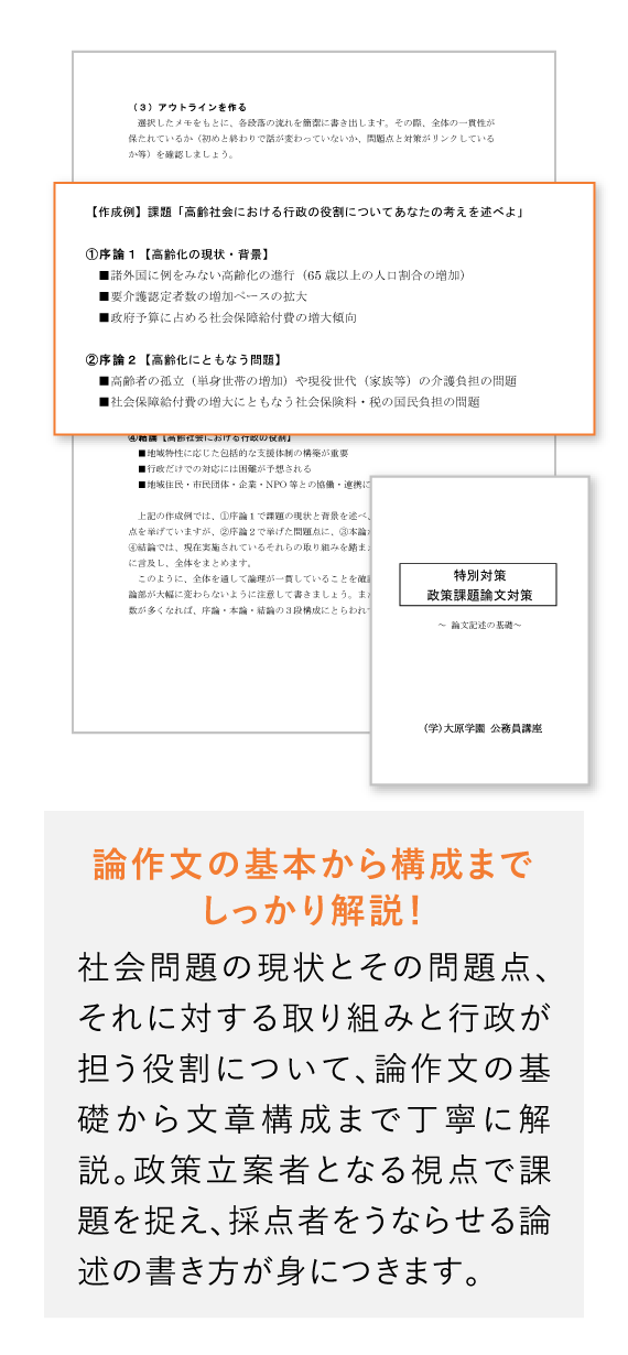 21年度 春受験 政策課題論文対策 教室通学 公務員国家総合職講座 資格の大原 社会人講座